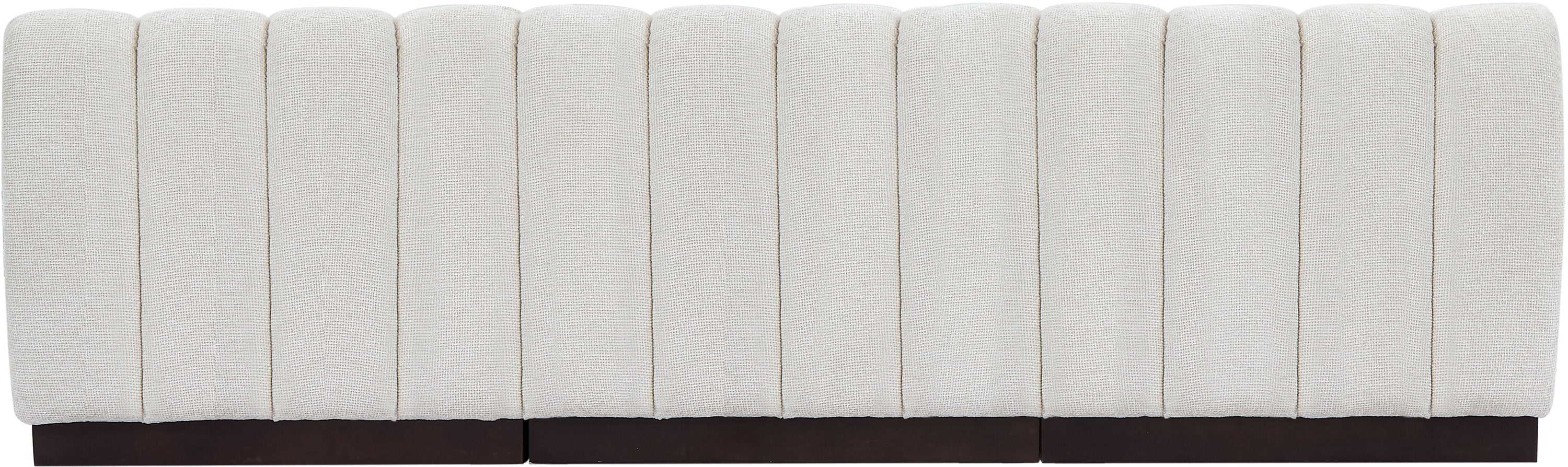 Quinn Chenille Fabric Three-Seater Armless Sofa