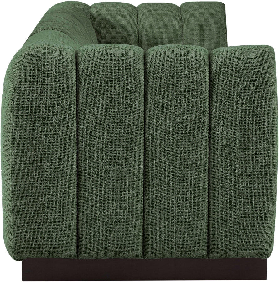 Quinn Chenille Fabric Three-Seater Sofa with Armrest