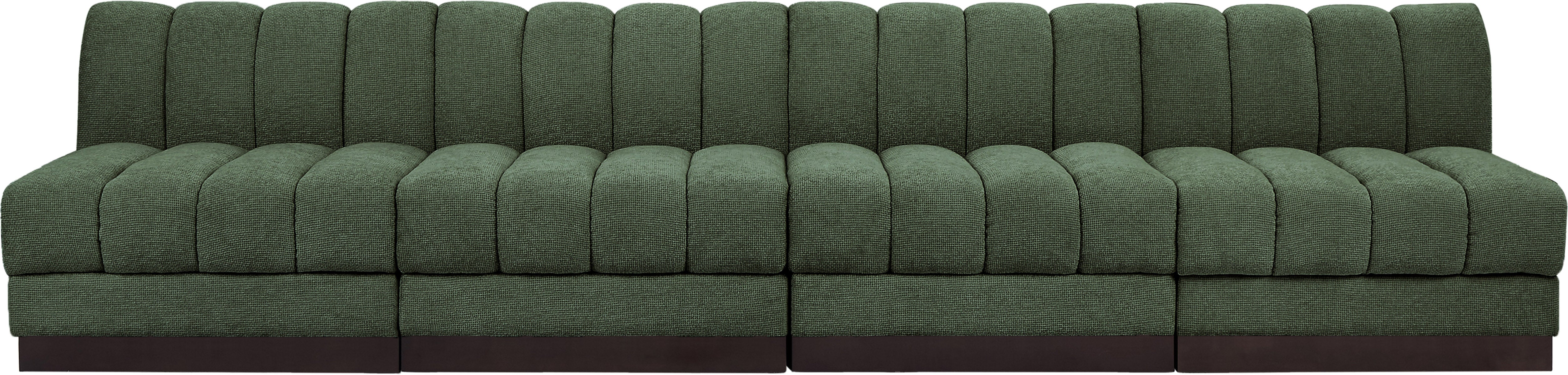 Quinn Chenille Fabric Armless Sofa