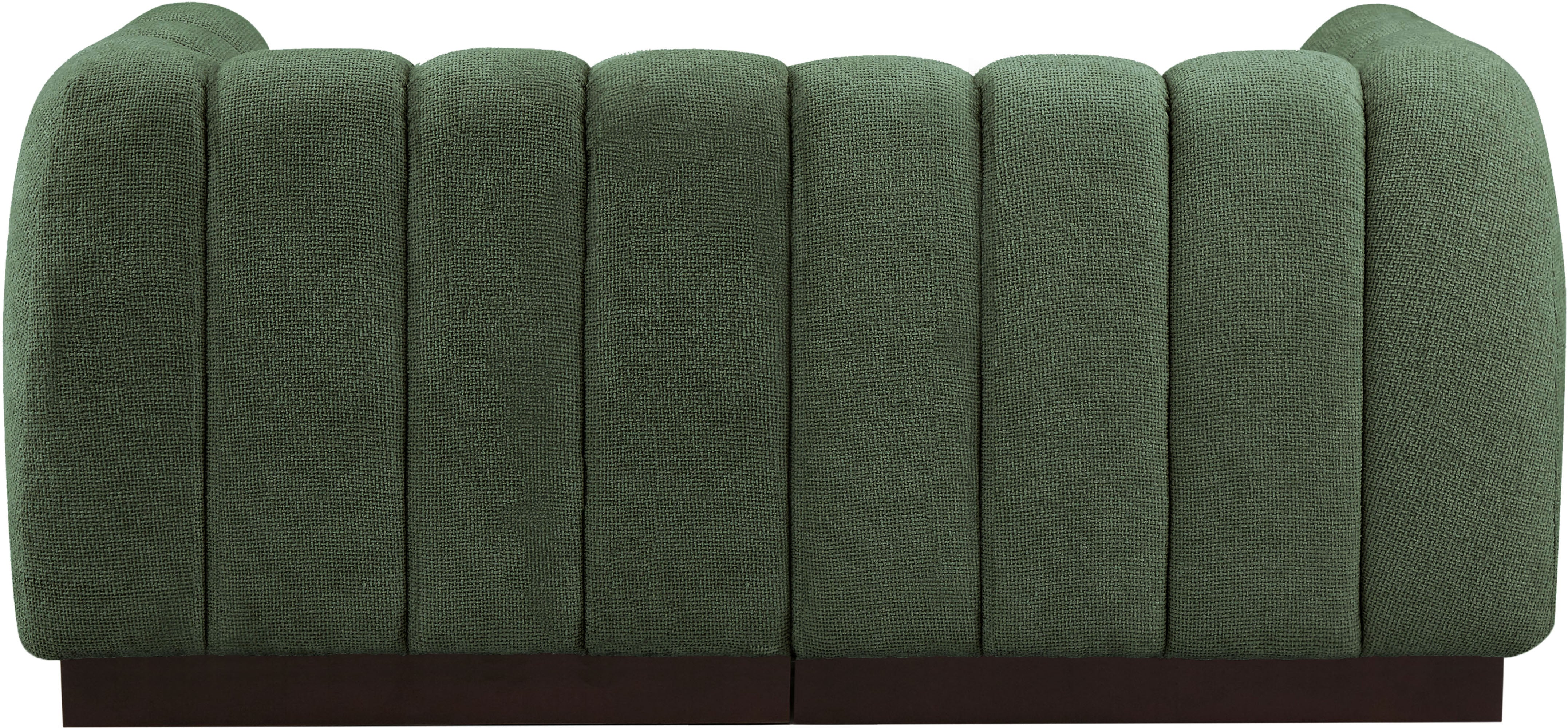 Quinn Chenille Fabric Two-Seater Sofa with Armrest