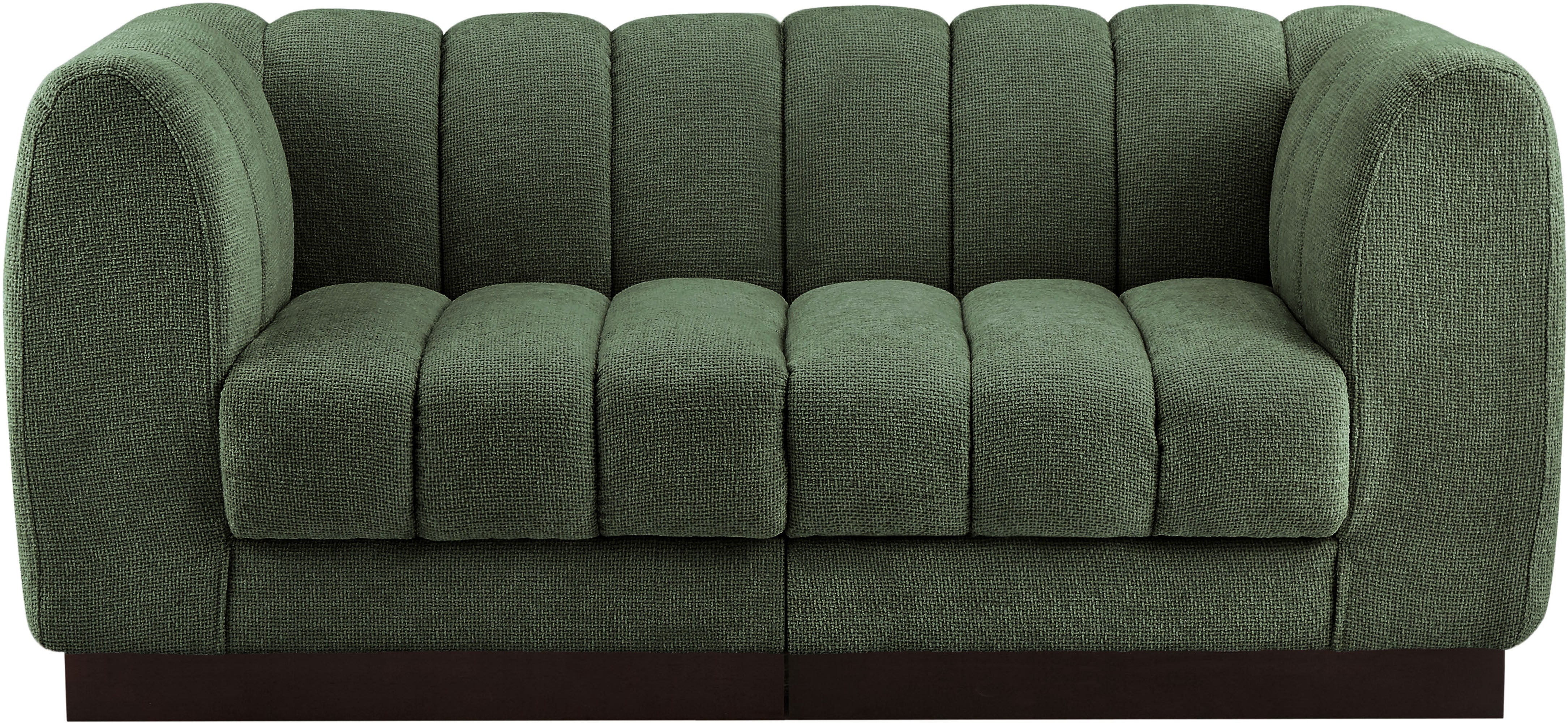 Quinn Chenille Fabric Two-Seater Sofa with Armrest