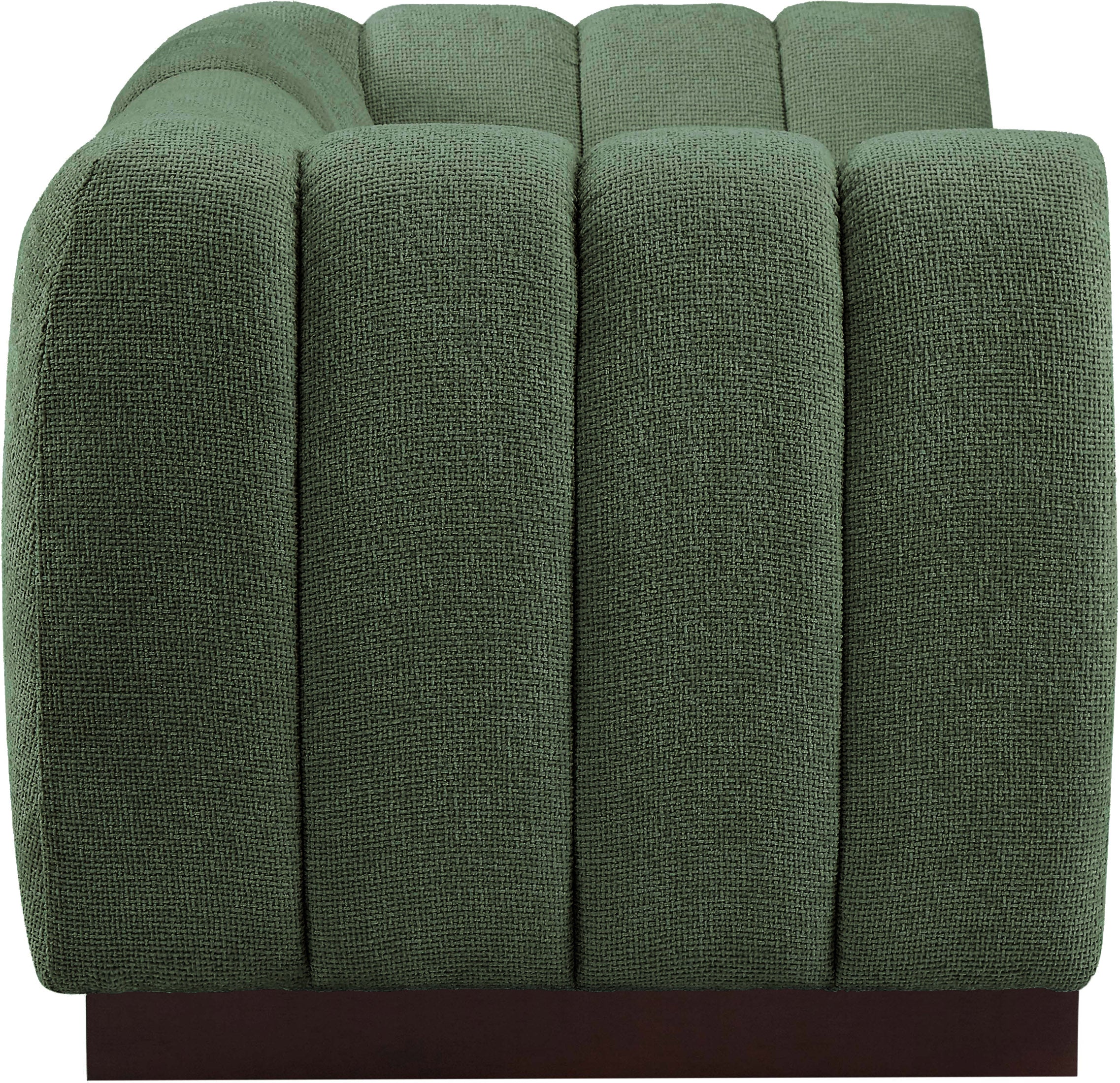 Quinn Chenille Fabric Two-Seater Sofa with Armrest