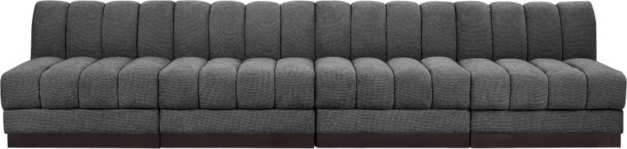 Quinn Chenille Fabric Armless Sofa