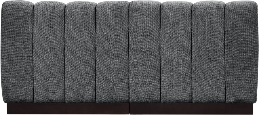 Quinn Chenille Fabric Two-Seather Armless Sofa