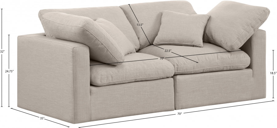 Indulge Linen Textured Fabric Sofa