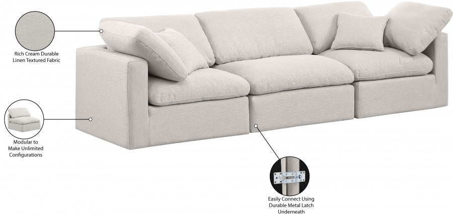 Indulge Linen Textured Fabric Sofa