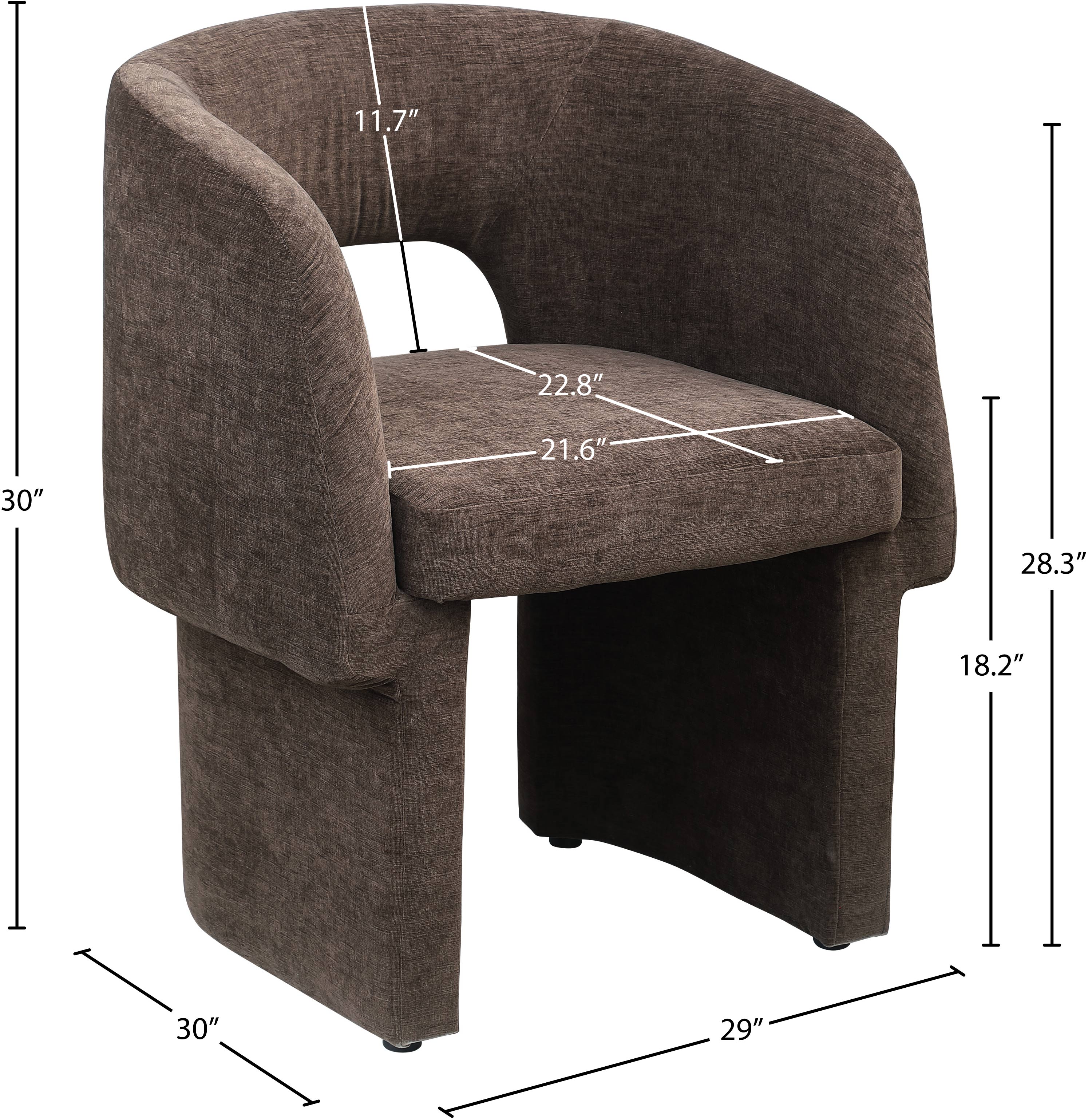 Fauteuil d'appoint rembourré en chenille Vivi 