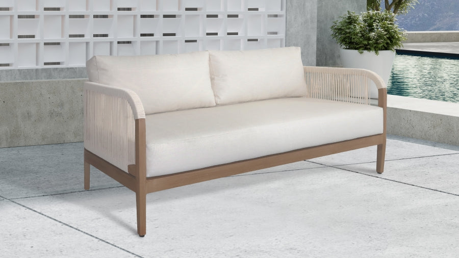 Maui Water Resistant Fabric Upholstered Outdoor Patio Loveseat