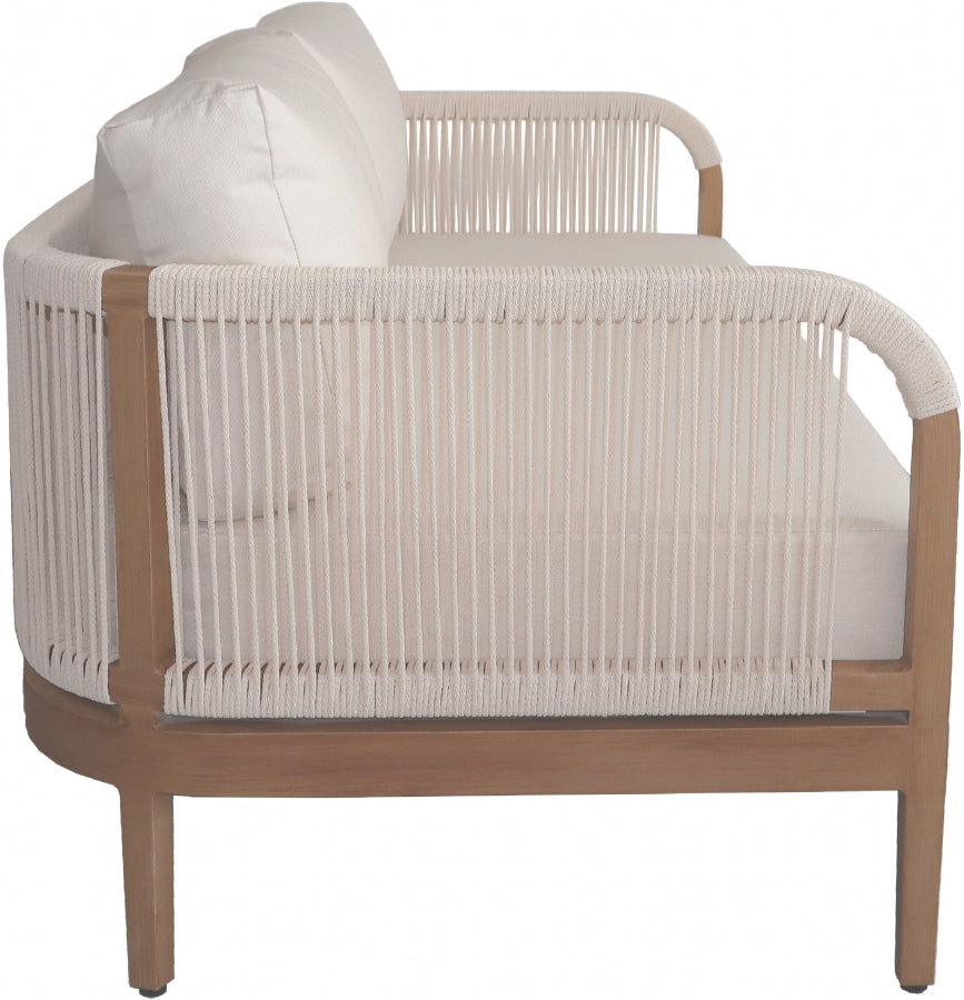 Maui Water Resistant Fabric Upholstered Outdoor Patio Loveseat