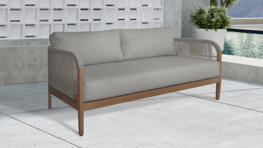 Maui Water Resistant Fabric Upholstered Outdoor Patio Loveseat