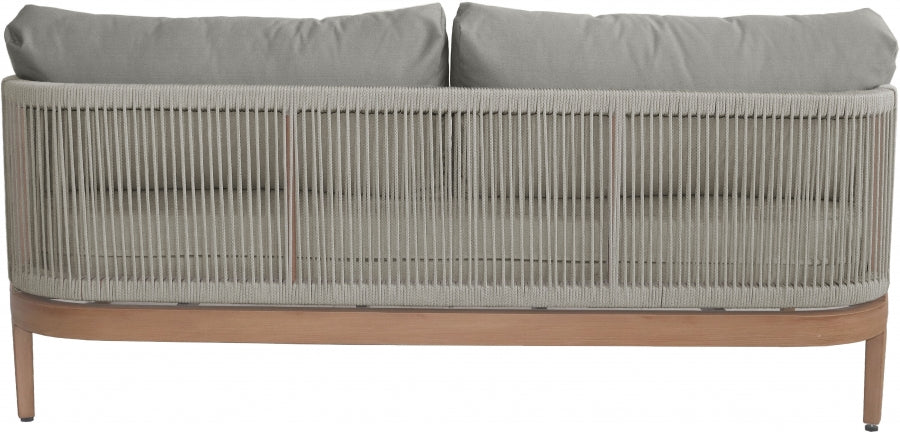 Maui Water Resistant Fabric Upholstered Outdoor Patio Loveseat