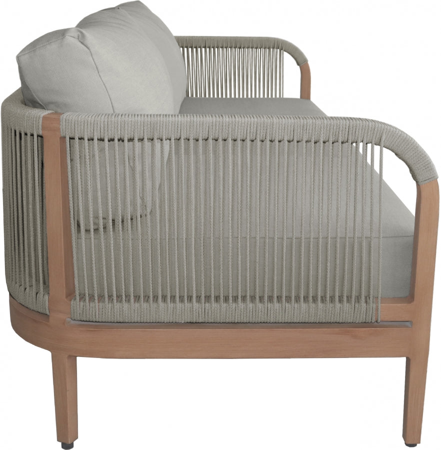 Maui Water Resistant Fabric Upholstered Outdoor Patio Loveseat