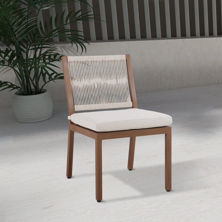 Maui Water Resistant Fabric Upholstered Outdoor Patio Dining Side Chair
