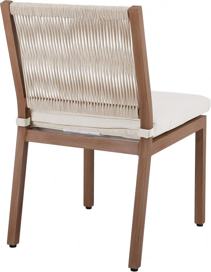 Maui Water Resistant Fabric Upholstered Outdoor Patio Dining Side Chair