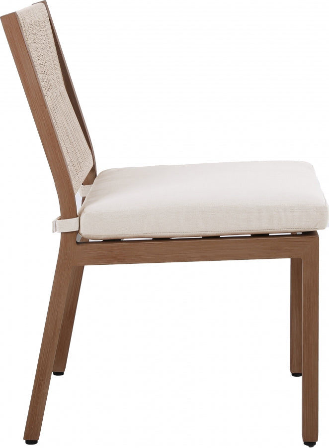 Maui Water Resistant Fabric Upholstered Outdoor Patio Dining Side Chair