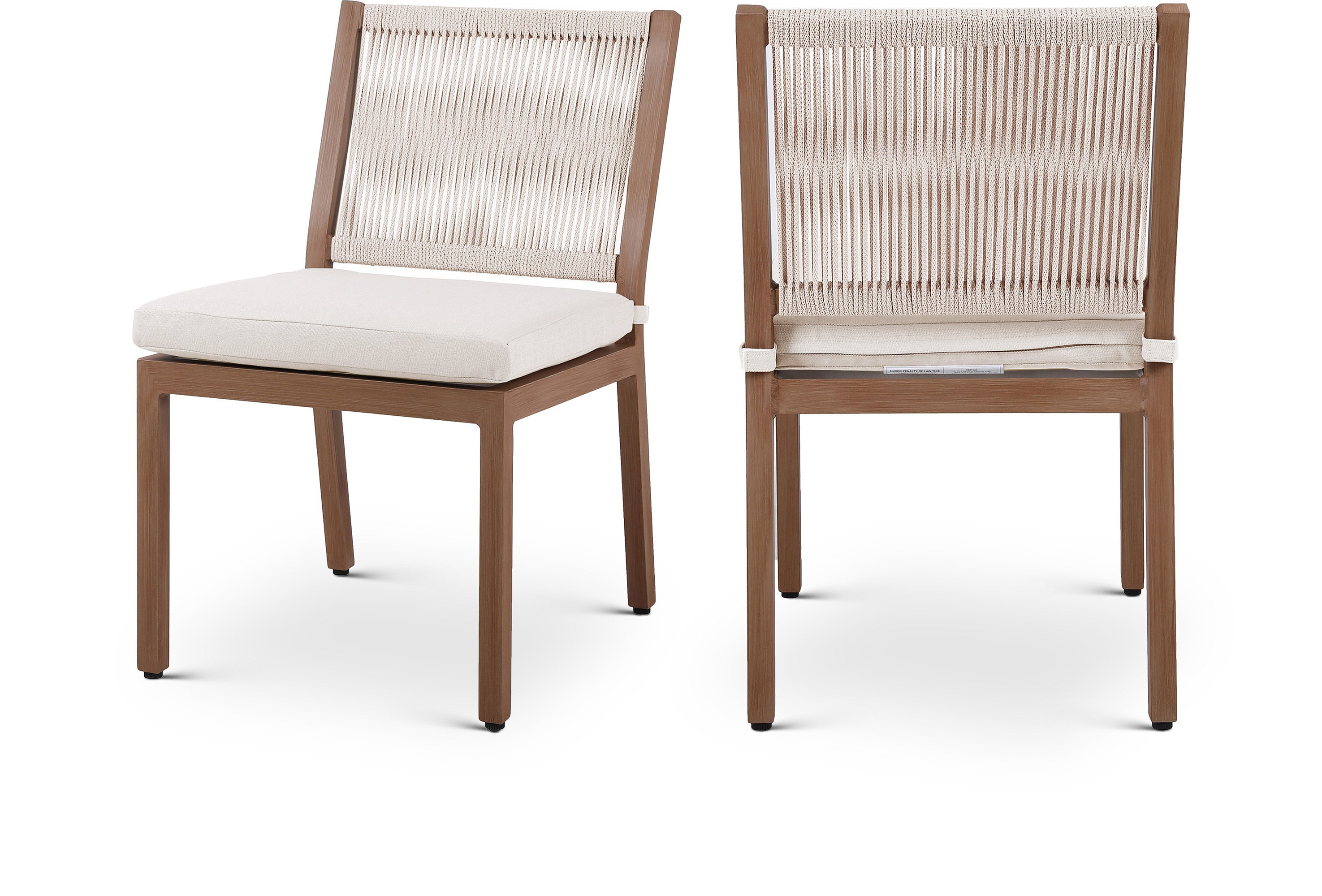 Maui Water Resistant Fabric Upholstered Outdoor Patio Dining Side Chair