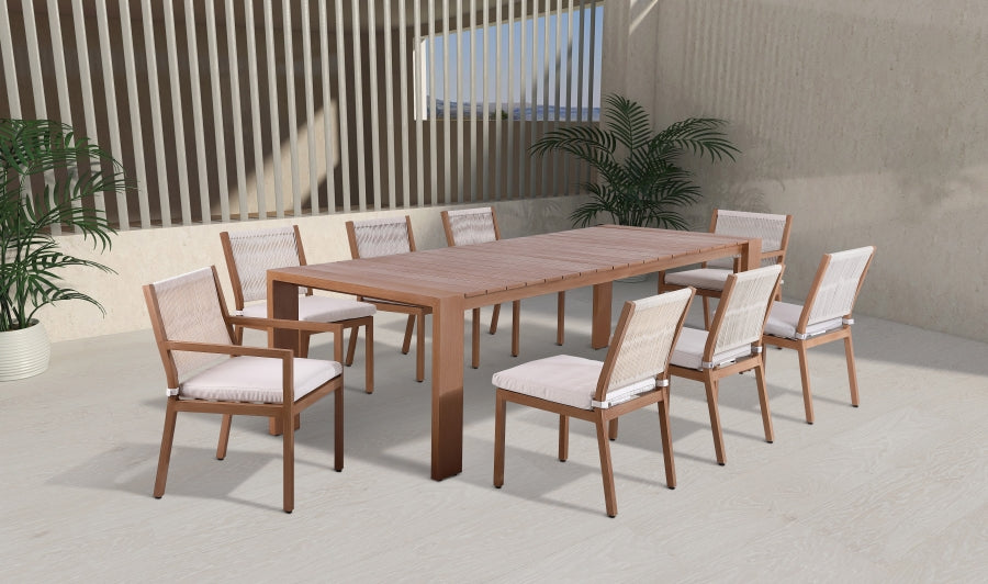 Maui Water Resistant Fabric Upholstered Outdoor Patio Dining Side Chair