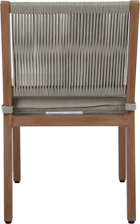 Maui Water Resistant Fabric Upholstered Outdoor Patio Dining Side Chair