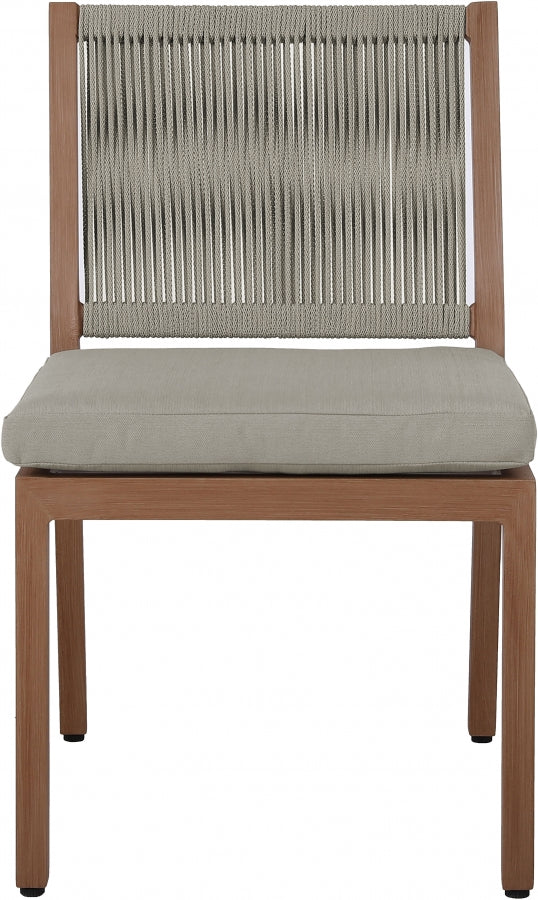 Maui Water Resistant Fabric Upholstered Outdoor Patio Dining Side Chair