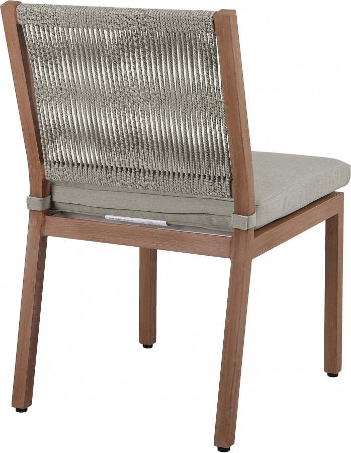 Maui Water Resistant Fabric Upholstered Outdoor Patio Dining Side Chair