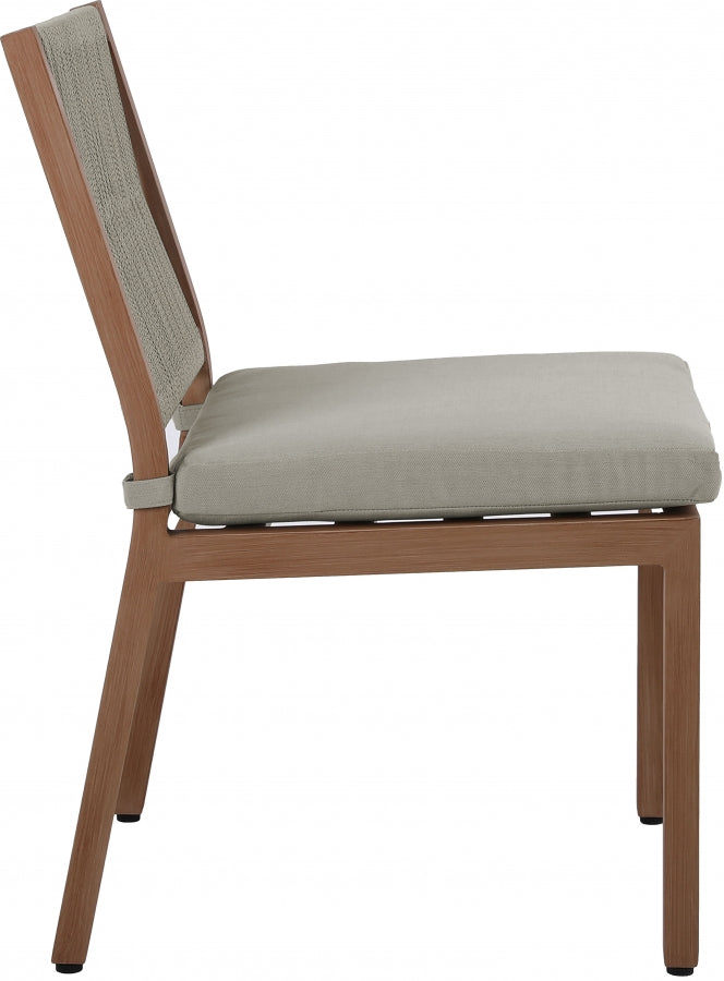 Maui Water Resistant Fabric Upholstered Outdoor Patio Dining Side Chair