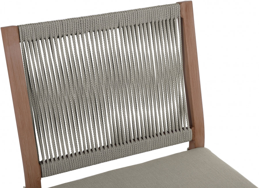 Maui Water Resistant Fabric Upholstered Outdoor Patio Dining Side Chair
