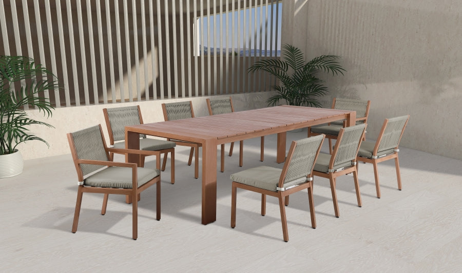Maui Water Resistant Fabric Upholstered Outdoor Patio Dining Side Chair