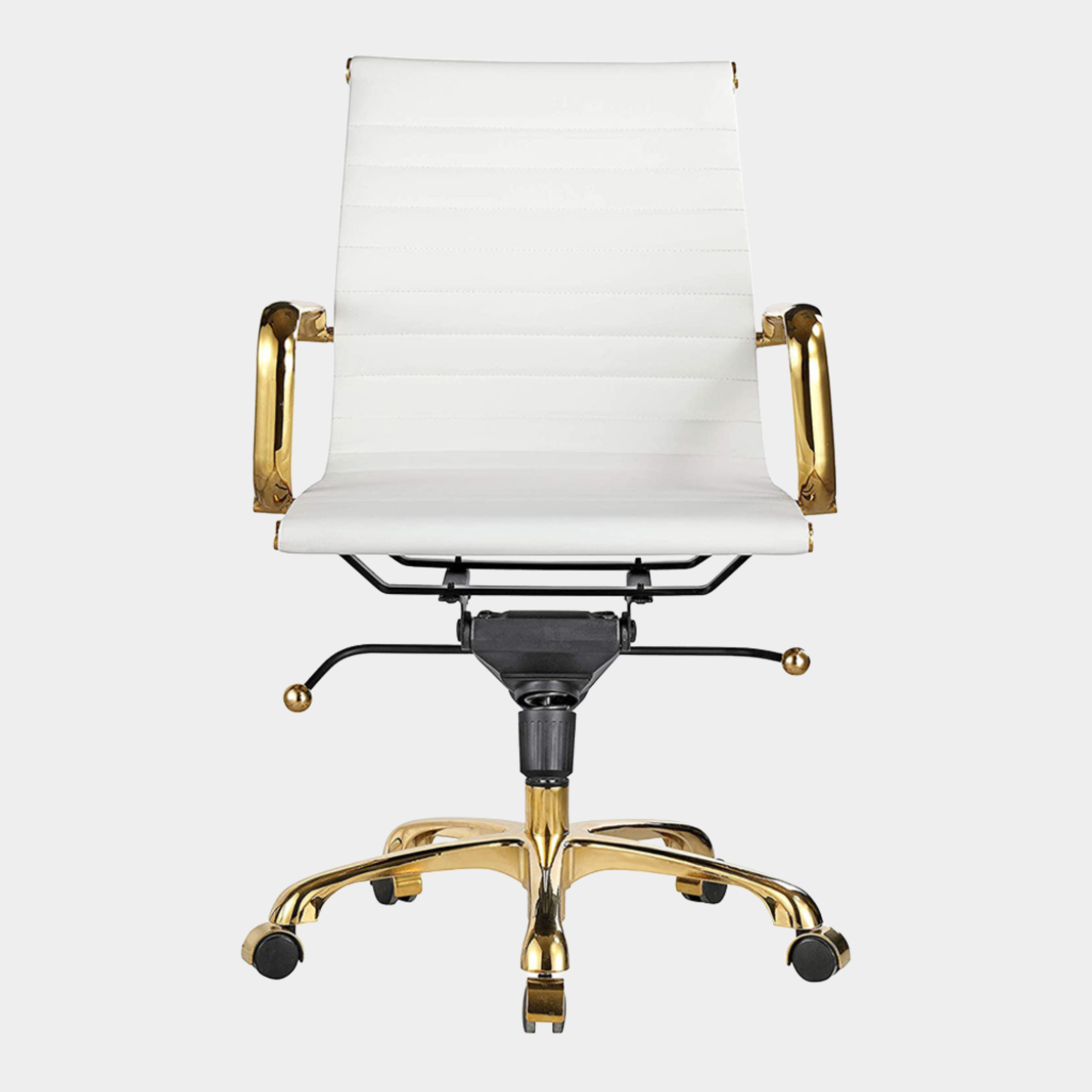 Toni Office Chair with Gold Frame - Low Back