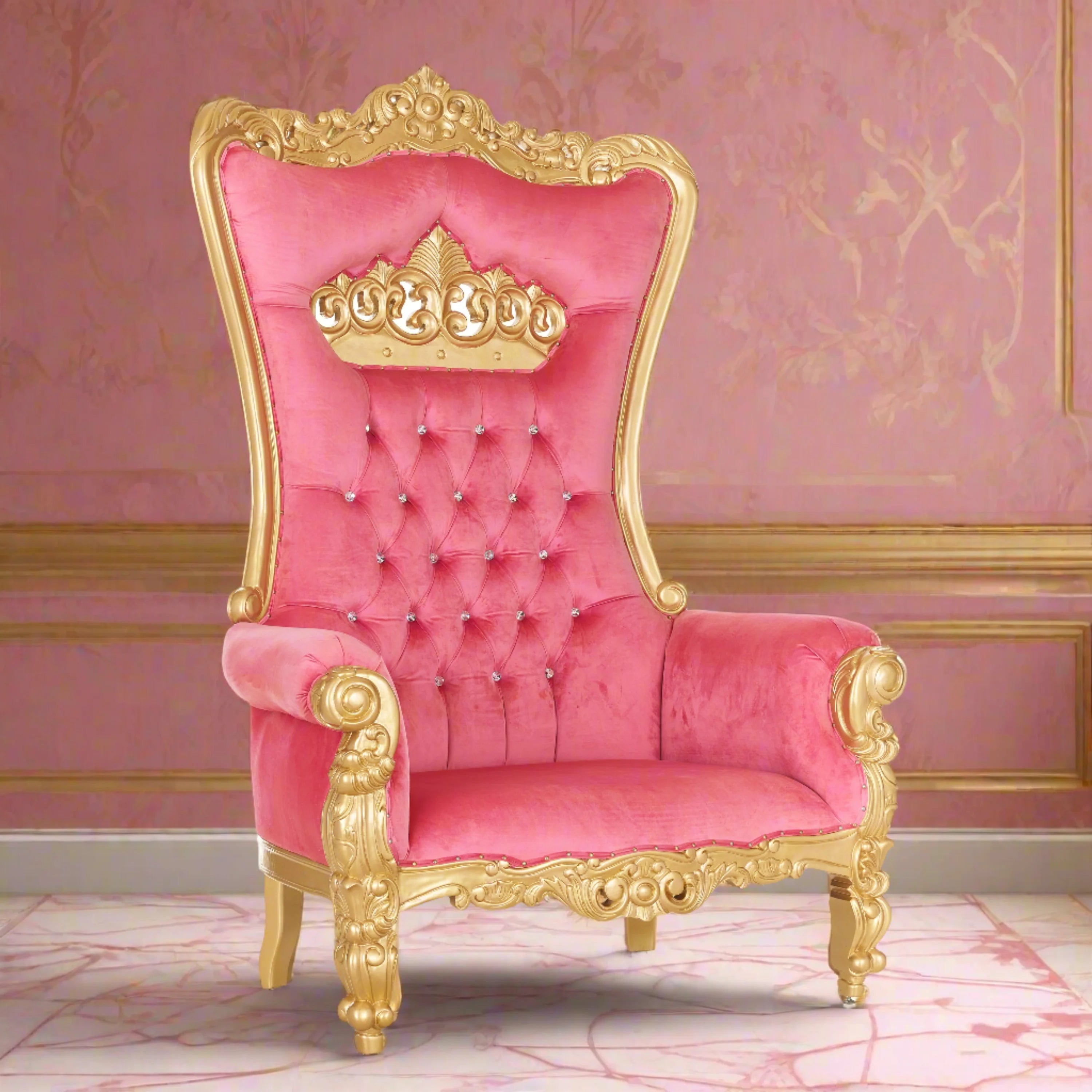 Crown Tiffany Extra Wide Throne Chair