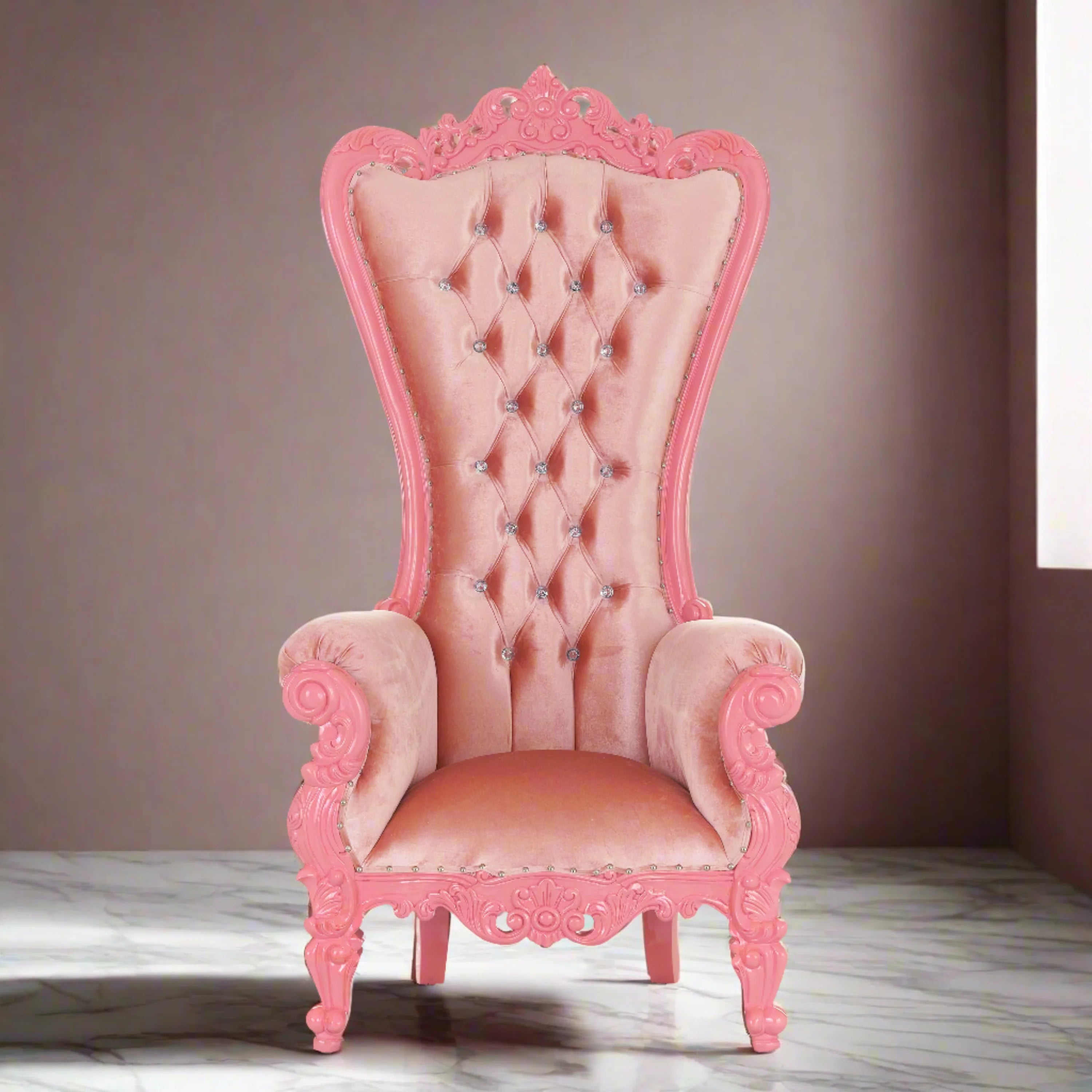 Chloe Throne Chair - Velvet