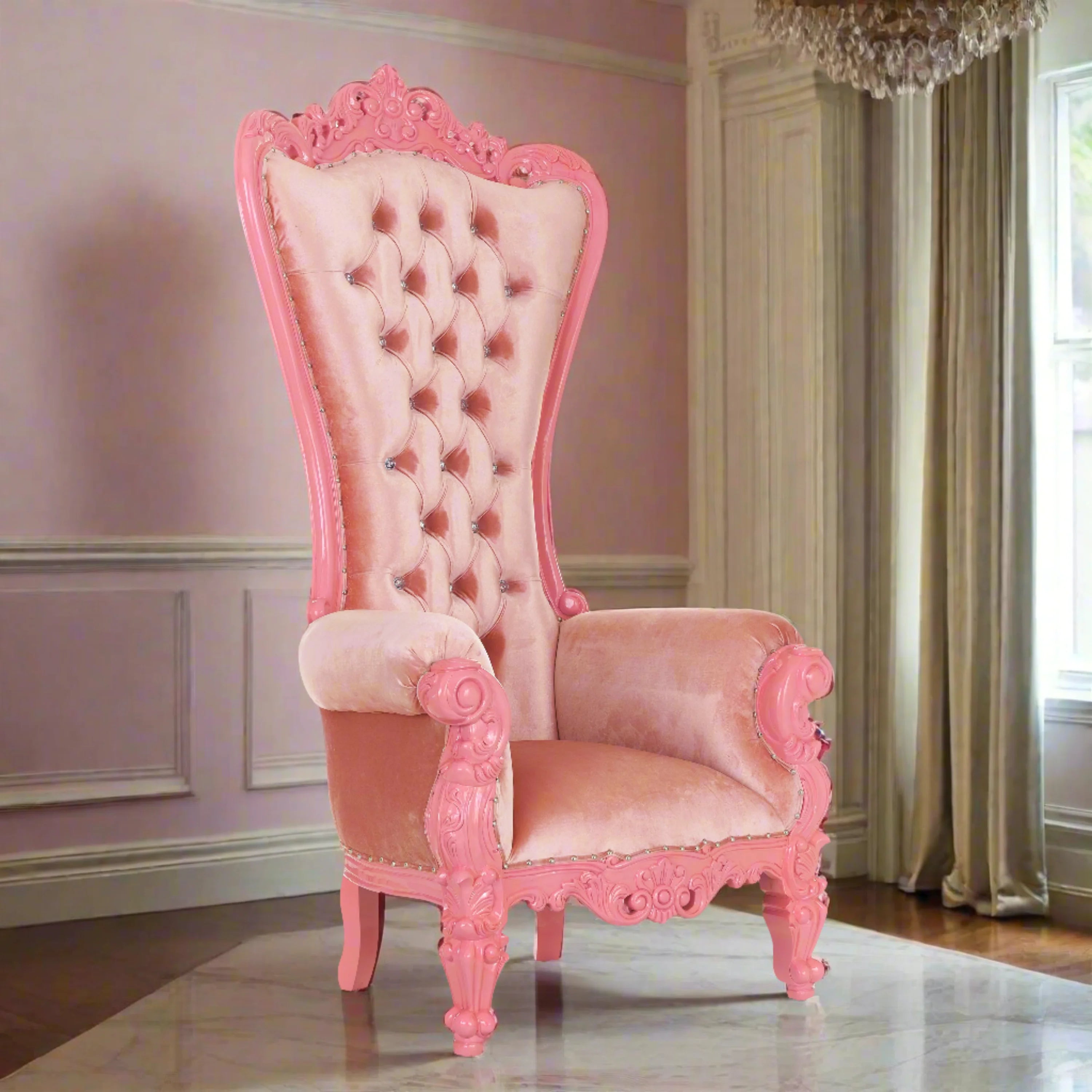 Chloe Throne Chair - Velvet