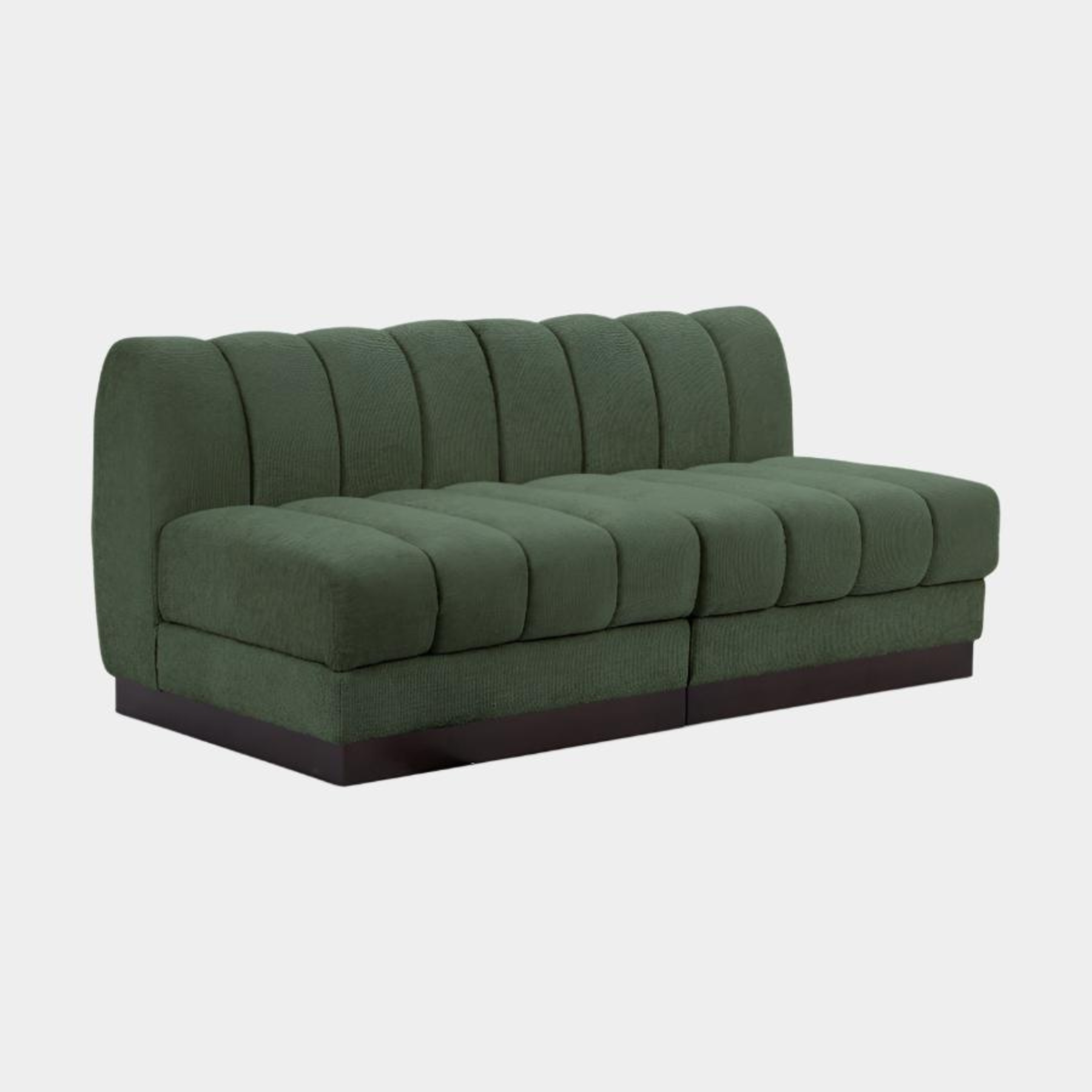 Quinn Chenille Fabric Two-Seather Armless Sofa