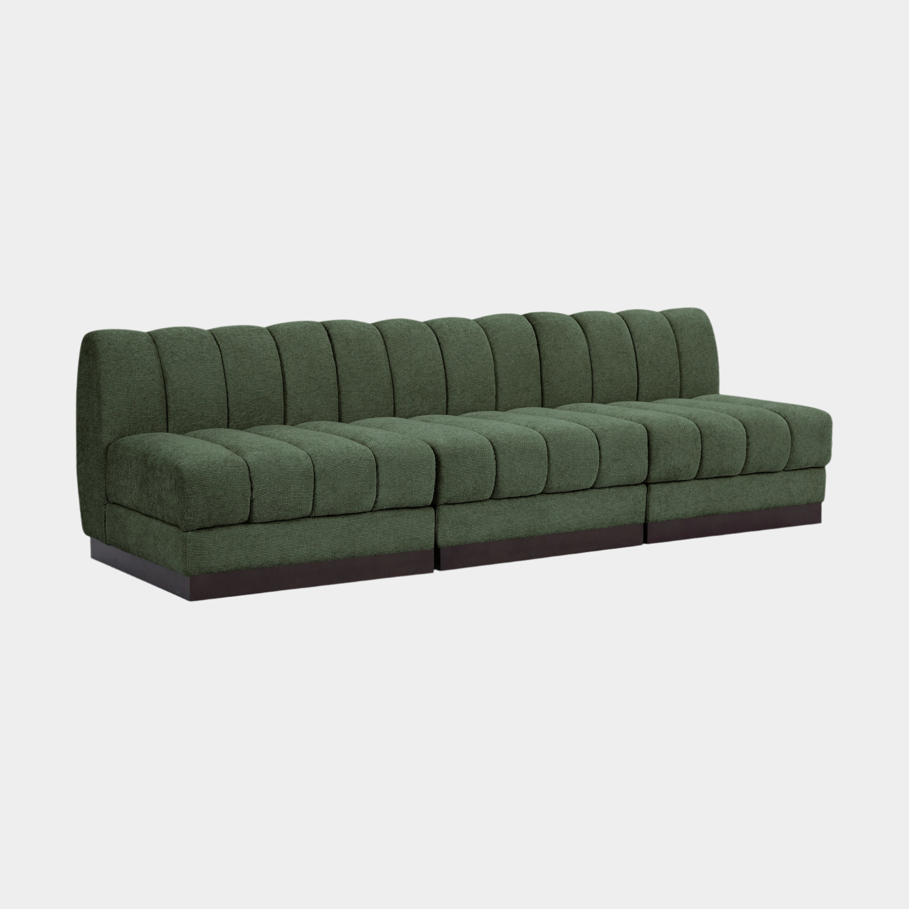 Quinn Chenille Fabric Three-Seater Armless Sofa