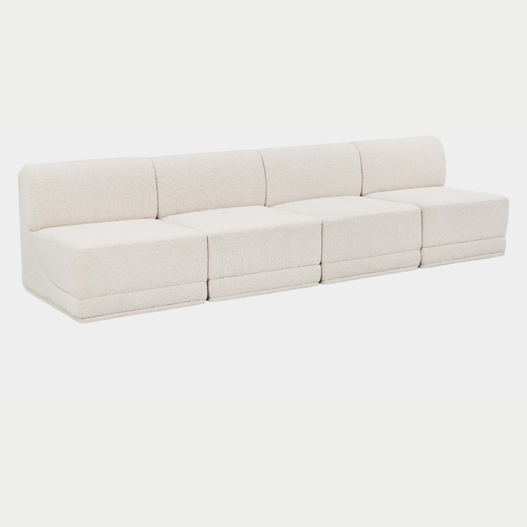 Ollie Boucle Fabric Armless Sofa