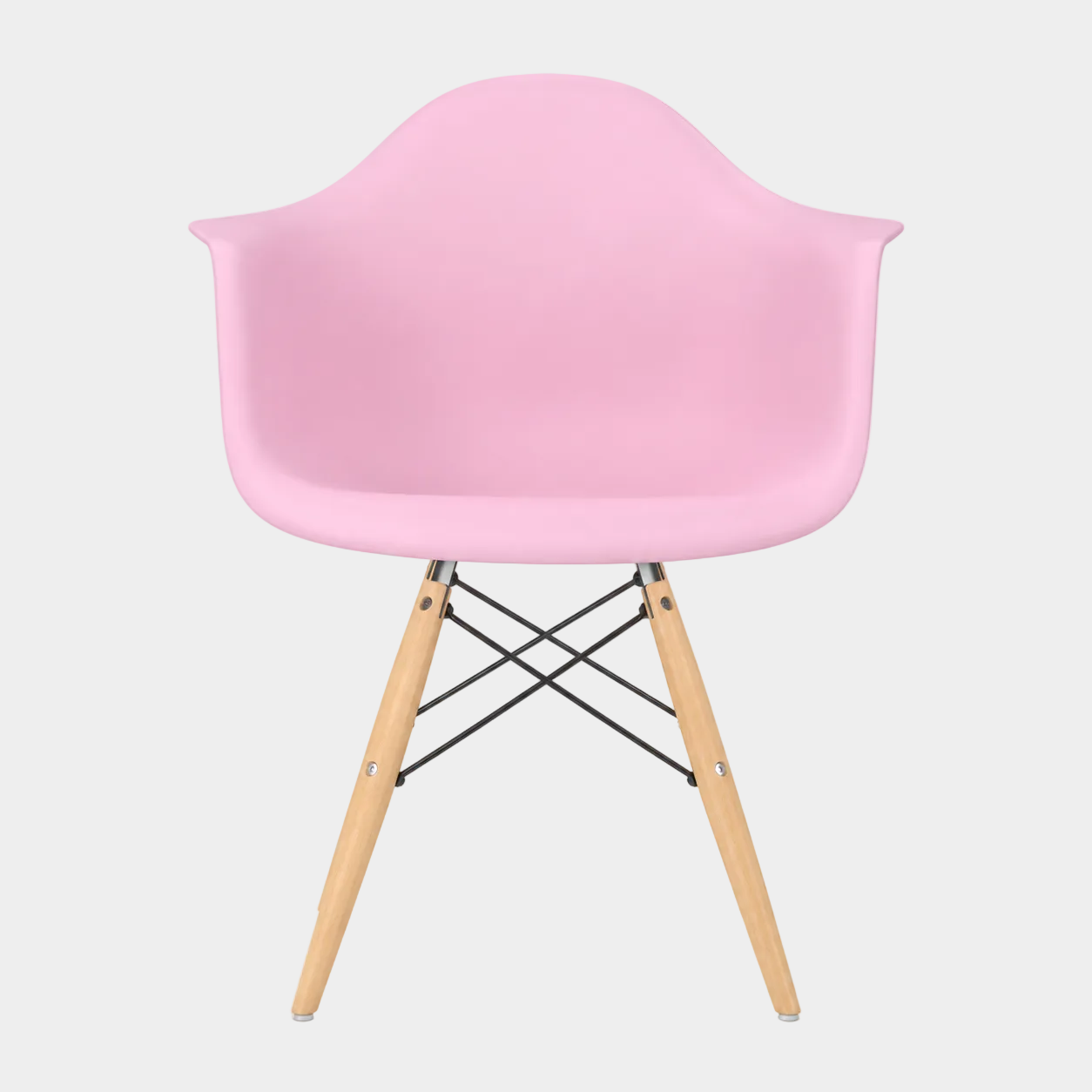 Eames Molded Plastic Armchair (Natural Wood Legs)