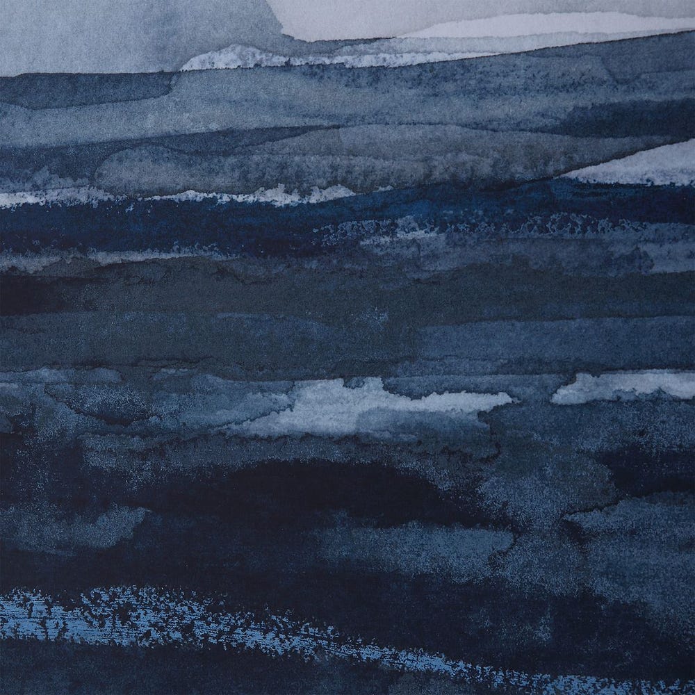 Rising Blue Framed Prints, S/2