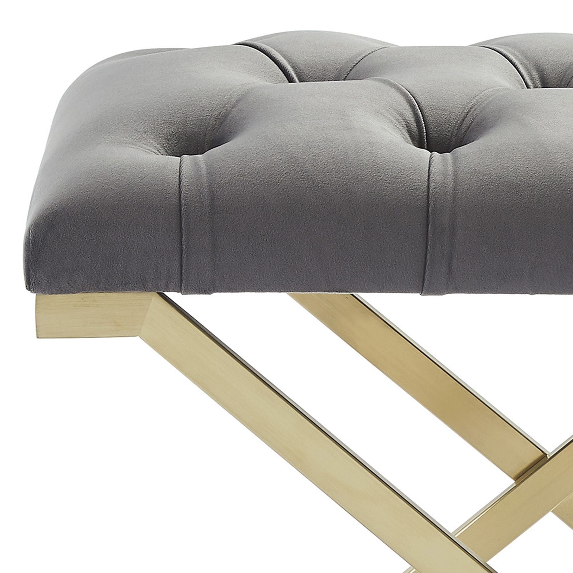 Rada Bench in Grey and Gold