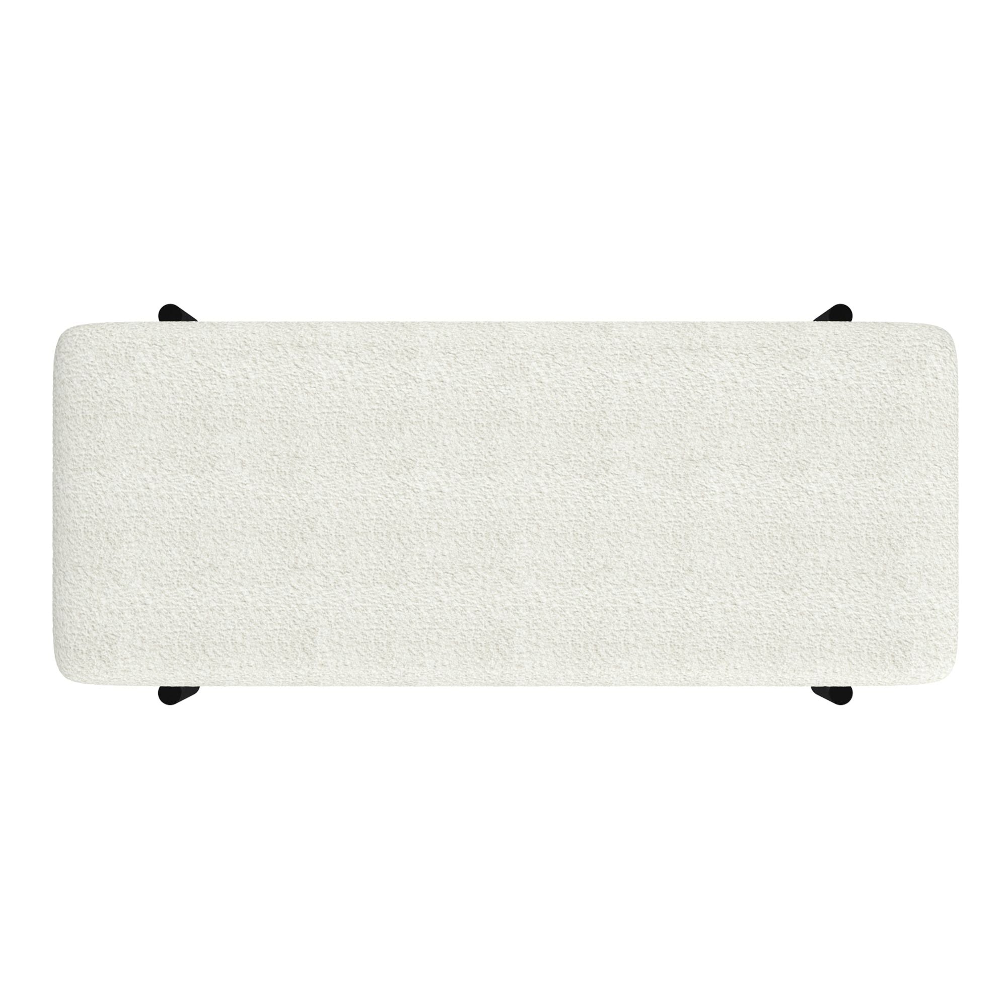Odell Storage Bench in Ivory & Black
