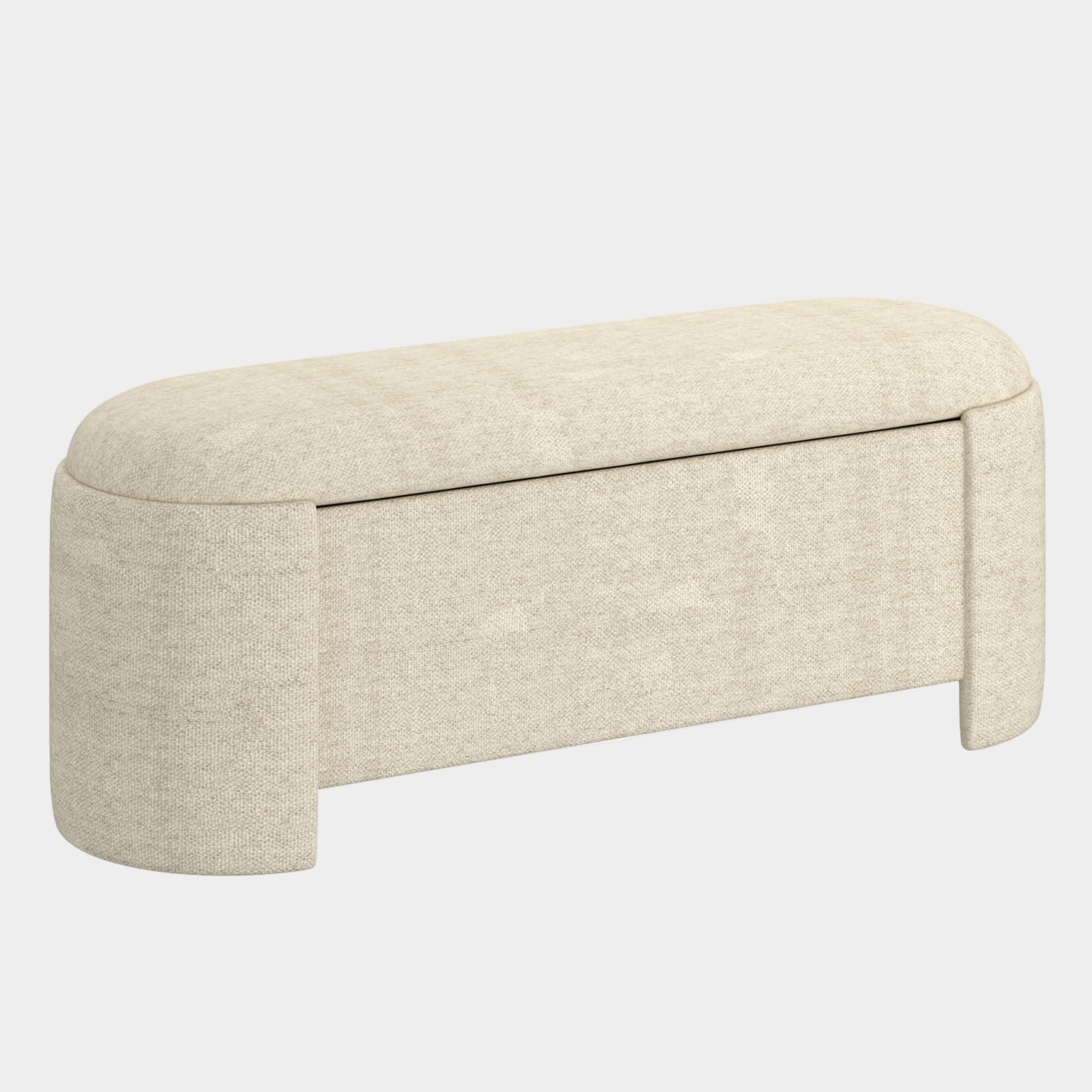 Daphne Storage Ottoman in Beige