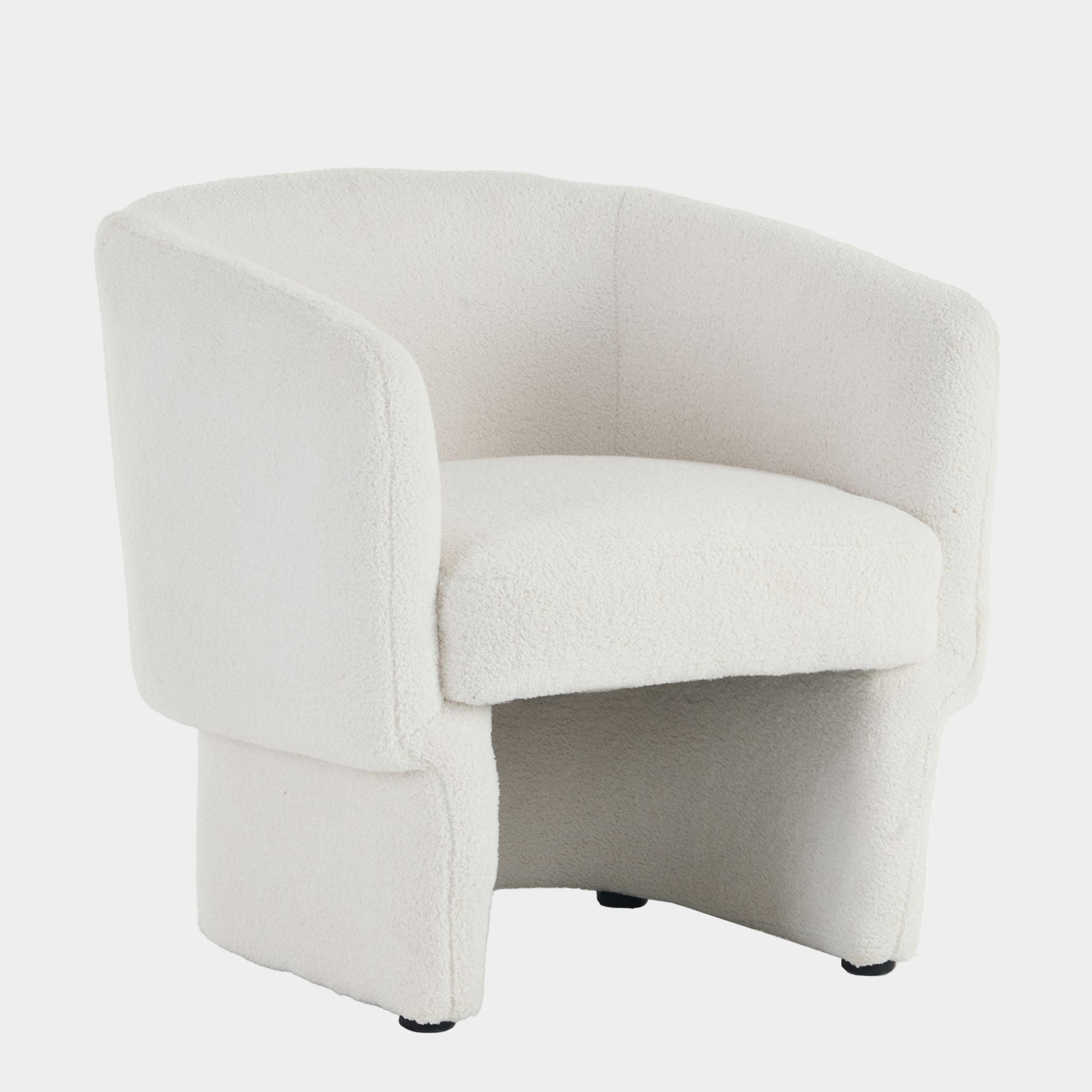 Sheri Accent Chair in White Boucle