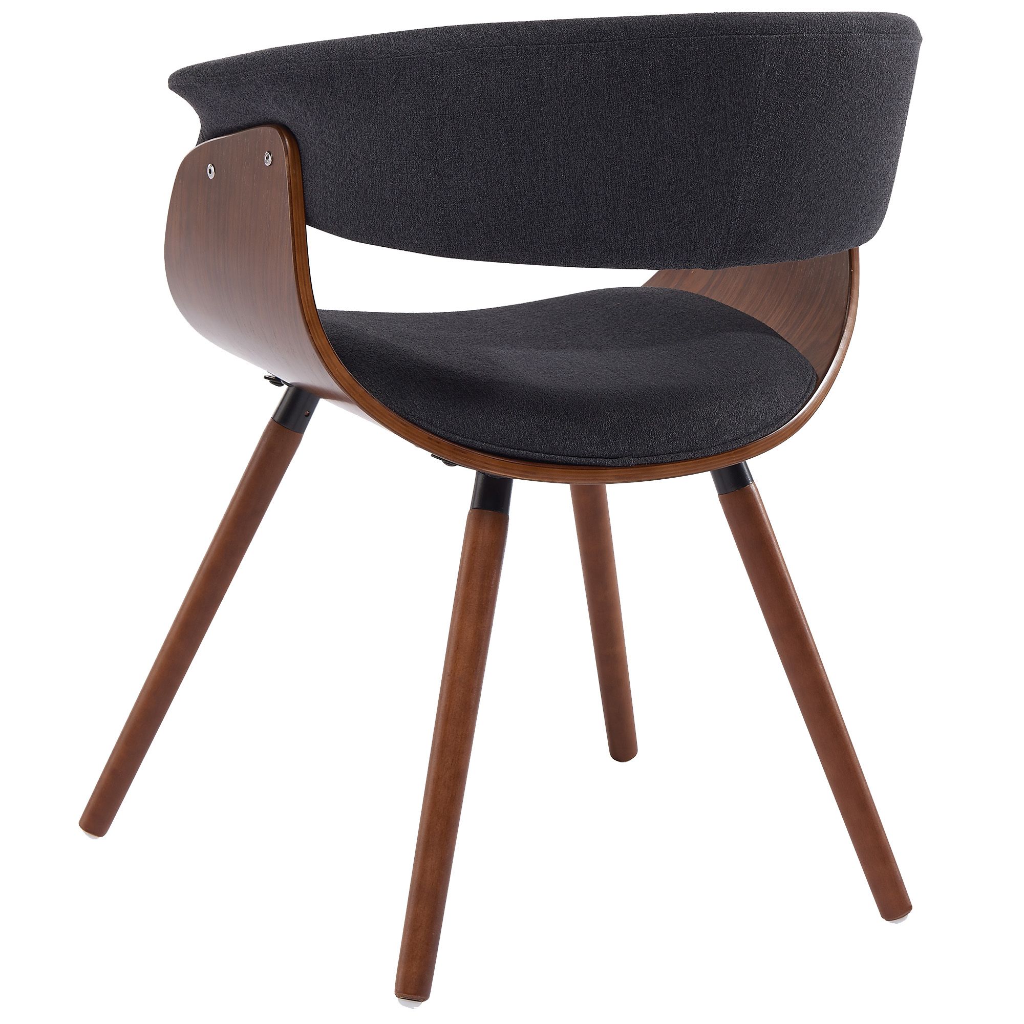 Holt Accent/Dining Chair in Charcoal and Walnut