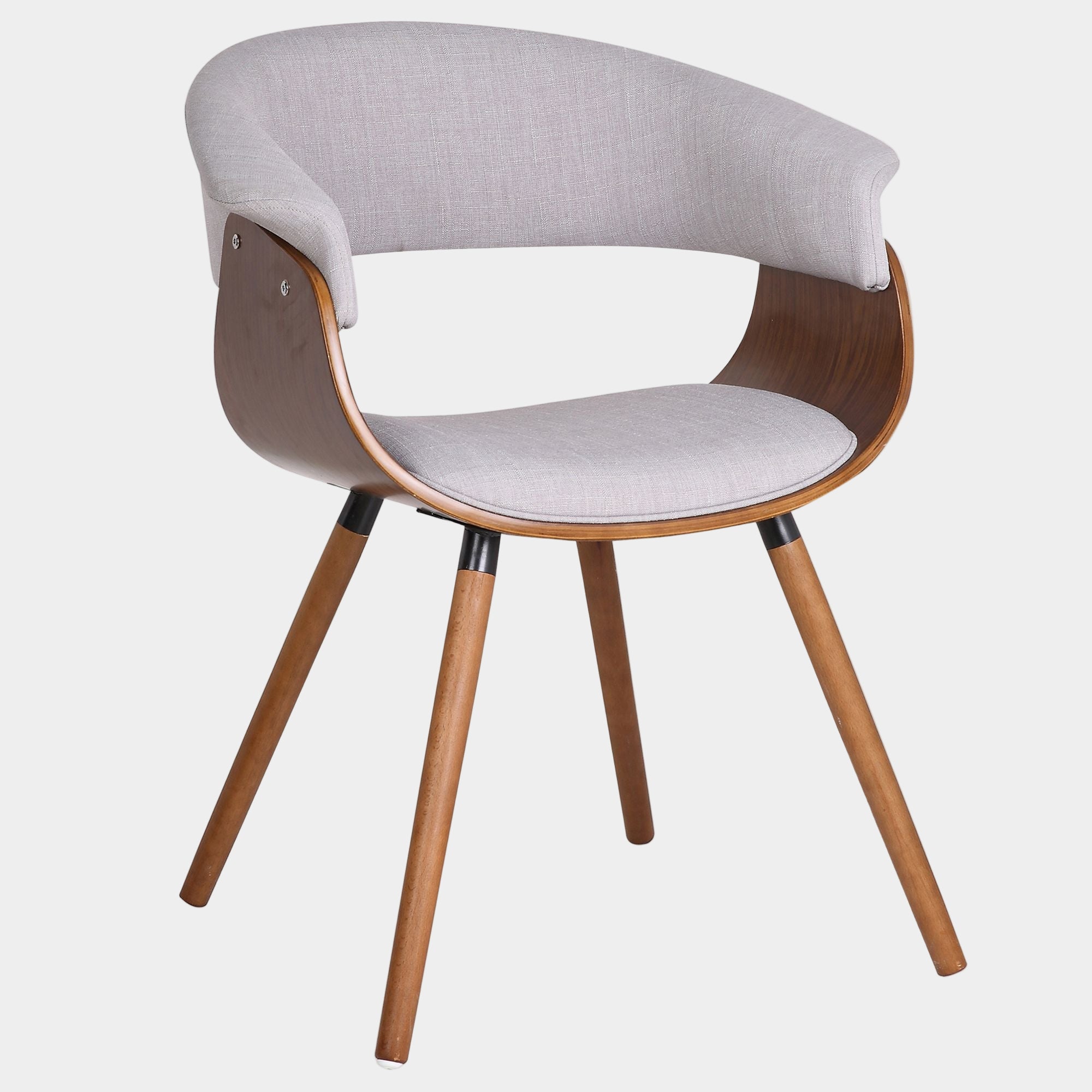 Holt Accent/Dining Chair in Grey and Walnut