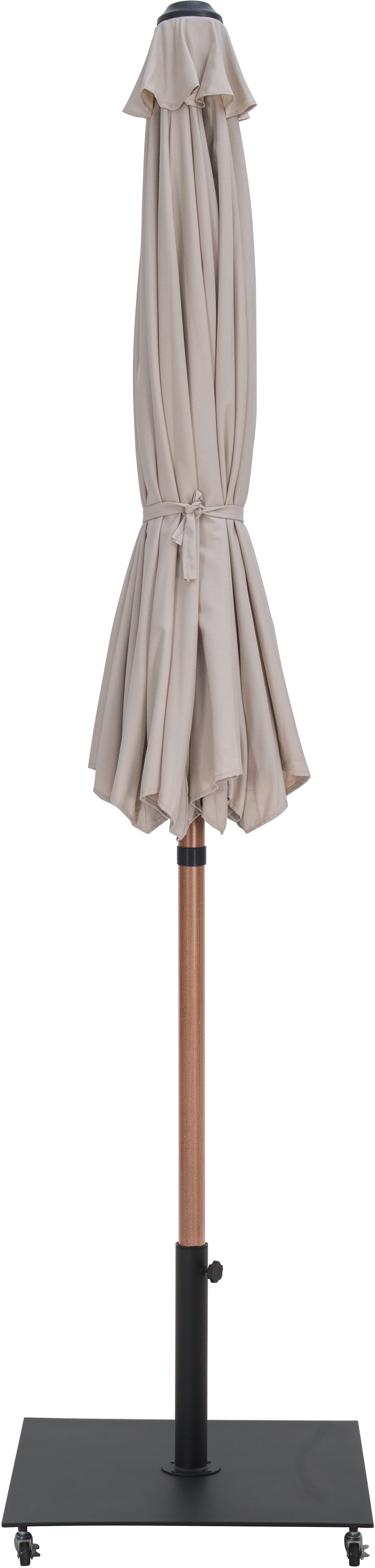 Fiji Water Resistant Fabric And Aluminum Patio Umbrella With Base Set