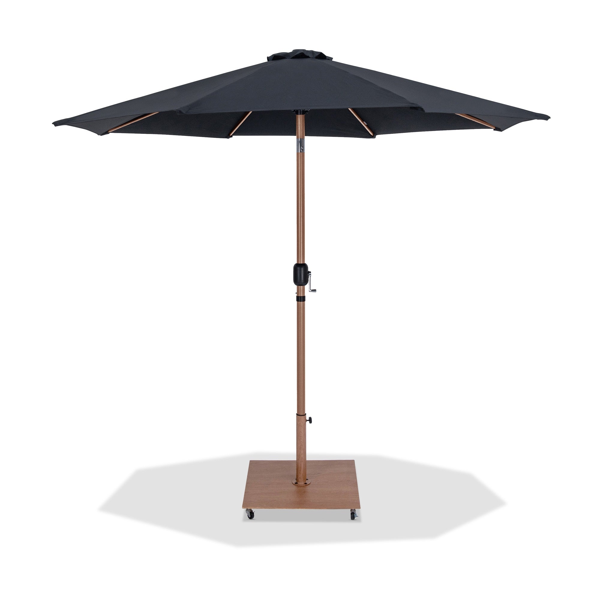 Fiji Water Resistant Fabric And Aluminum Patio Umbrella With Base Set