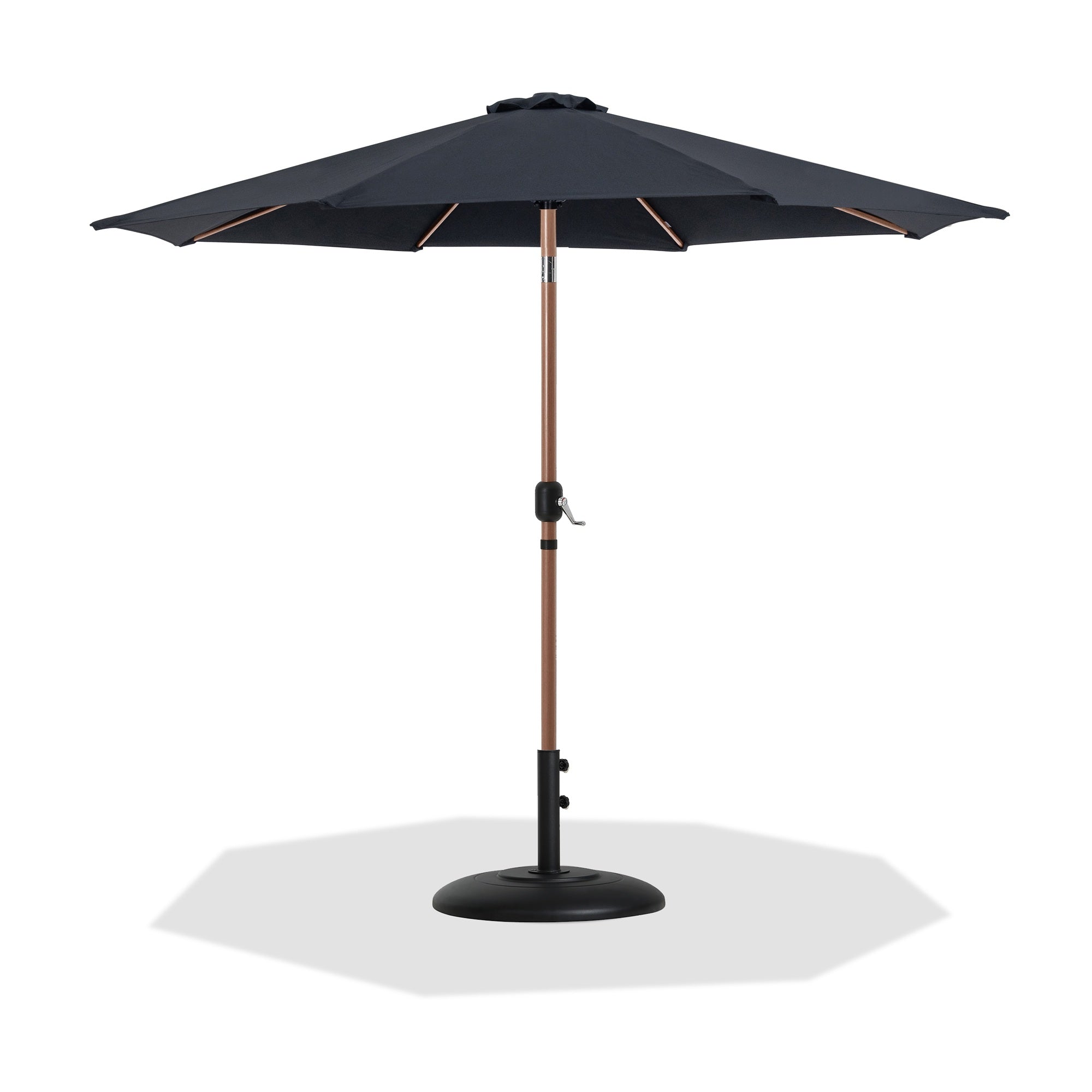 Fiji Water Resistant Fabric And Aluminum Patio Umbrella With Base Set