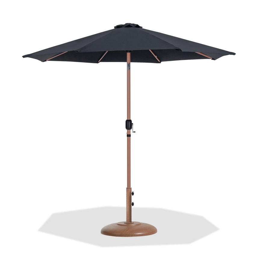 Fiji Water Resistant Fabric And Aluminum Patio Umbrella With Base Set