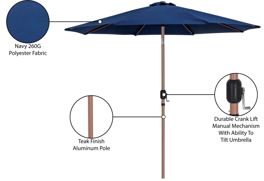 Fiji Water Resistant Fabric And Aluminum Patio Umbrella