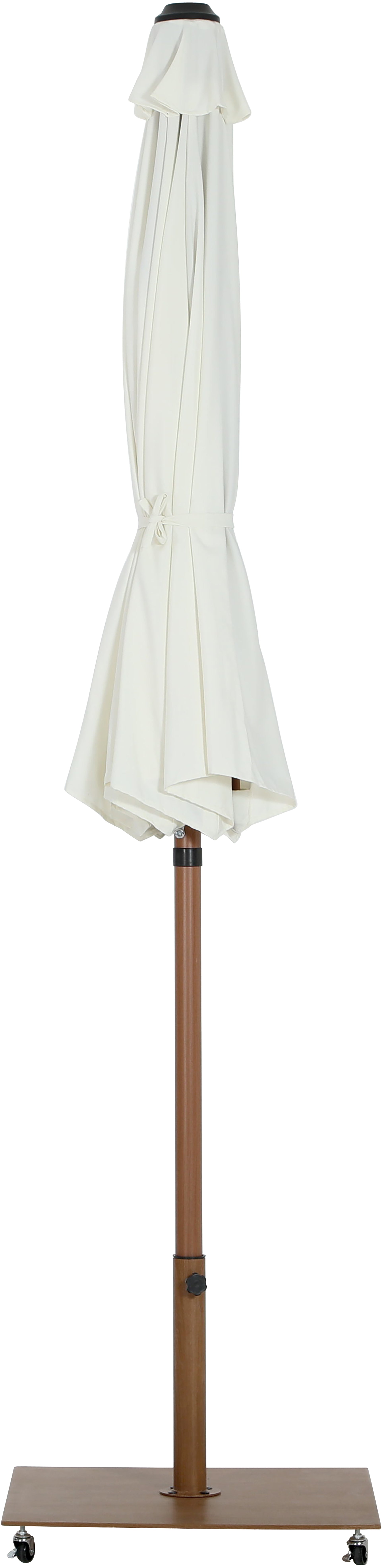 Fiji Water Resistant Fabric And Aluminum Patio Umbrella With Base Set
