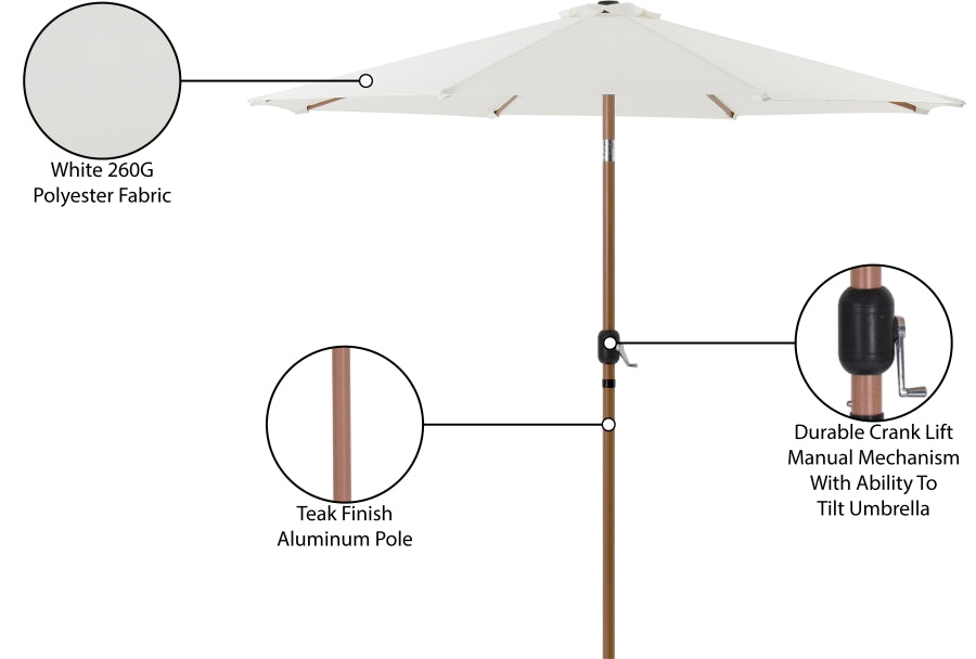 Fiji Water Resistant Fabric And Aluminum Patio Umbrella
