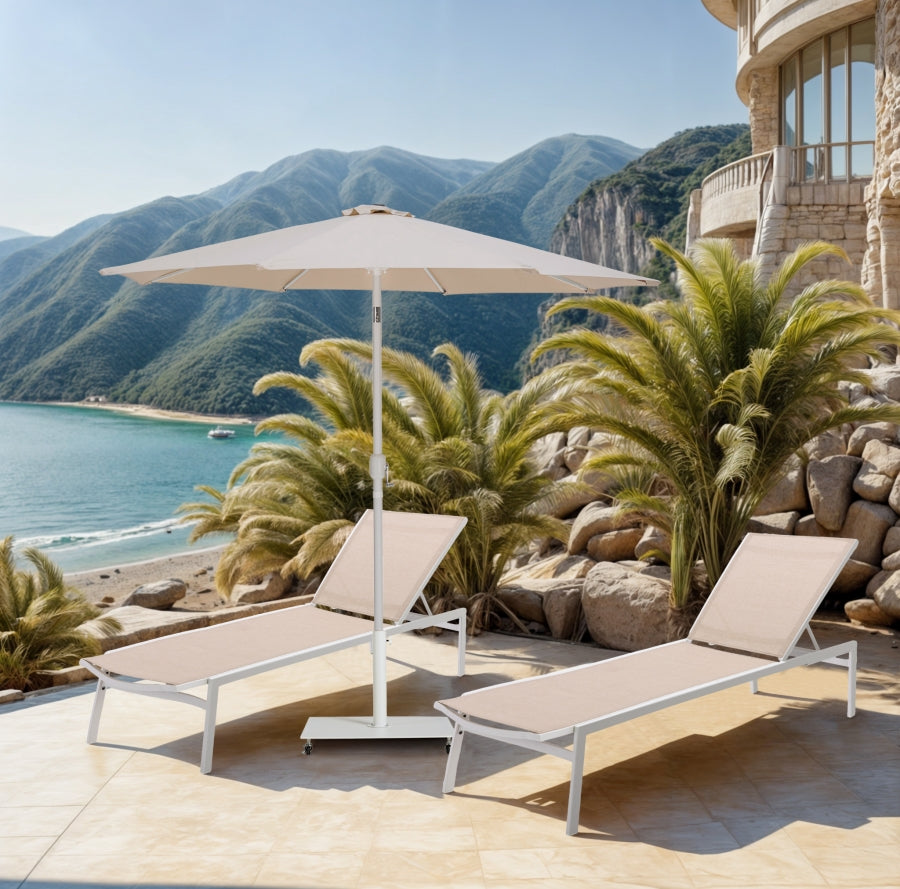 Fiji Water Resistant Fabric And Aluminum Patio Umbrella